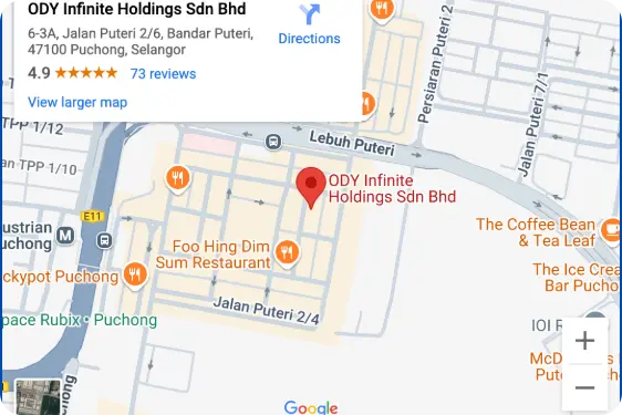 ODY Infinite Holdings Office Location Map